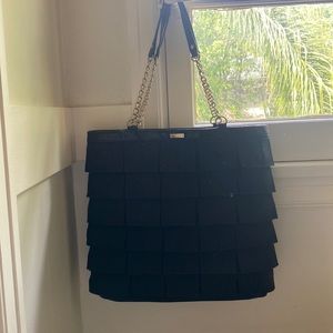 Kate Spade Grosgrain Plisse Priti Ruffle Tote Bag